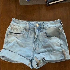 light wash shorts